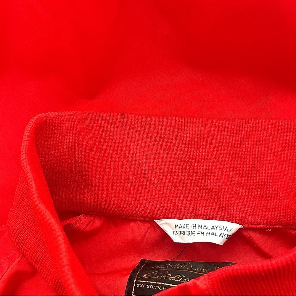 Red Snap Nylon Jacket Sporty Pullover Vintage Windbreaker Coat Primary Size XXL - Picture 15 of 15